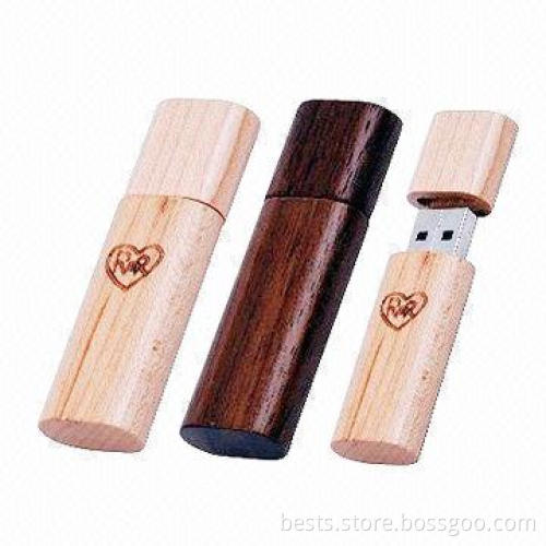 Eco-friendly Wooden USB Flash Drives with 512MB to 32GB Capacity, Customized Logos are Accepted